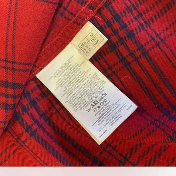 Brooks Brothers Plaid  Collared Button down Long Sleeve Shirt Size 12 - Picture 7 of 11